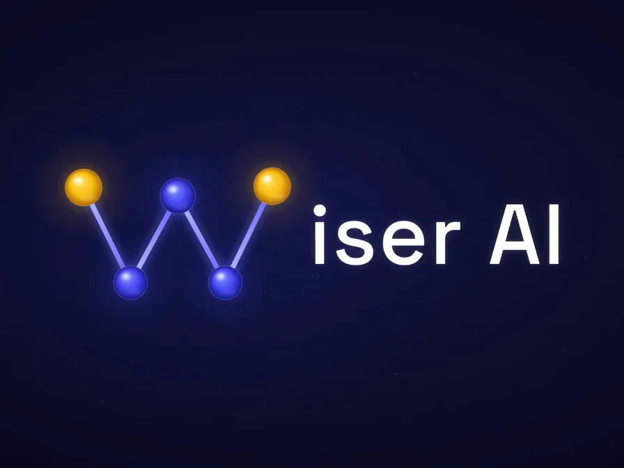 The Wiser AI lockup: a six-node graph forming a W, its two outer endpoints amber, beside the words Wiser AI.